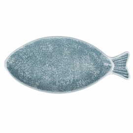 Villa d'Este Home Tivoli Ceramic Serving Platter Oval 31 x 12.5 cm Coastal Turquoise Paros