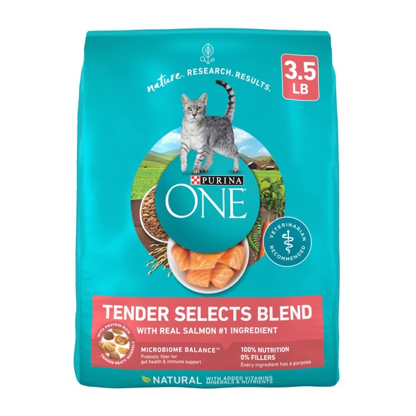 Purina ONE Natural Dry Cat Food, Tender Selects Blend With