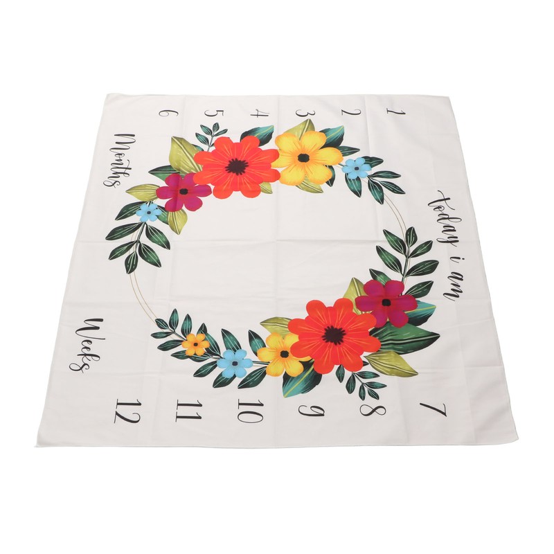 Baby Monthly Milestone Blanket Innovative Decorative Garland Pattern Newborn Photography