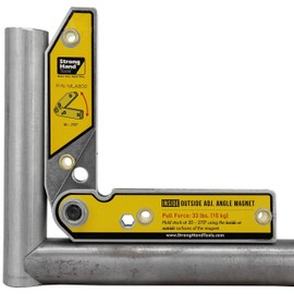 Adjustable Angle Magnetic Square, Angle 30°-270°, Inside/Outside Magnets, Angle Setting Pin, Mag. Pull Force 26 lbs, Welding Square, "4.7", MLA450, Strong Hand Tools