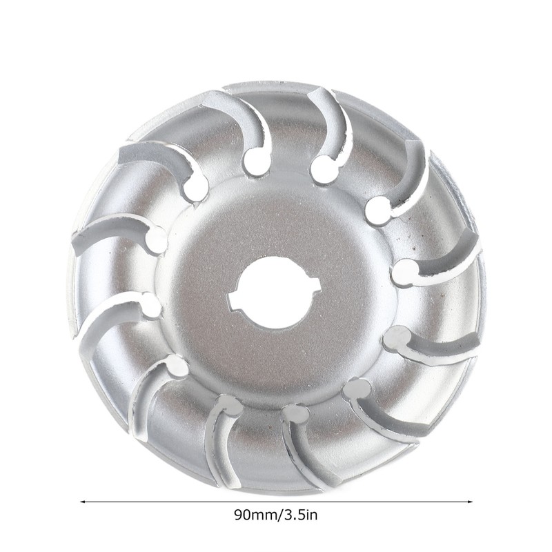 90mm 12 Tooth Polishing Disc Silver Wheel Manganese Steel Woodworking