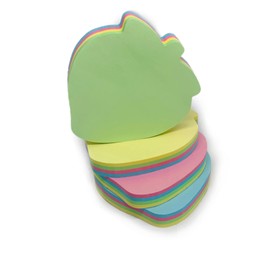 GUMTAPE Strawberry Shaped Sticky Notes 76 mm x 76mm, 4 Pads of 100 Sheets/Pad, Rainbow MixColor Sticky Notes 11504/04. Cute Mixed Colour for Office/Home/Kitchen/Baking/School (4 Pads)