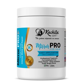 Kachita Spell MirrorPRO Hair Mask Deep Conditioner with Argan Oil and Keratin Repairs Dry, Damaged Hair Professional Hair Treatment, Deep Hydration, Super Gloss/Shine, Frizz-Free 32 Fl Oz