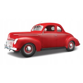 1939 Deluxe Hard TopClassic Luxury Car, Tudor Red - 31180R - 1/18 Scale Diecast Model Car