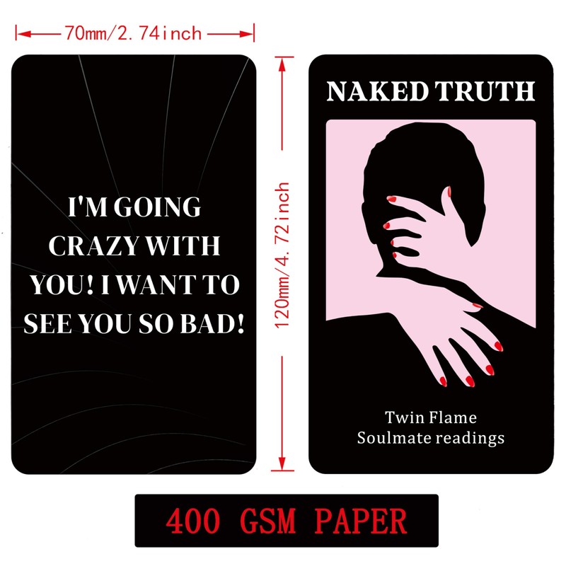 QCFQCF Love Oracle Cards,Naked Truth Oracle Deck,Soulmate Oracle Cards for