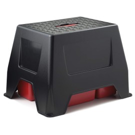 LITTLE GIANT Stable Storage Box and Stool DuraTote Stool and Tote Box with Carrying Handle (Red) (Item No. DTSSRED)