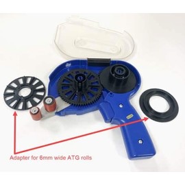 T.R.U ATG-50 ATG Tape Dispenser Gun for Tape: 1/4 in, 3/8 in, 1/2 in, and 3/4 in. Wide on 1 in. Plastic Core (Dispenser with 12 Rolls ATG 1/4")