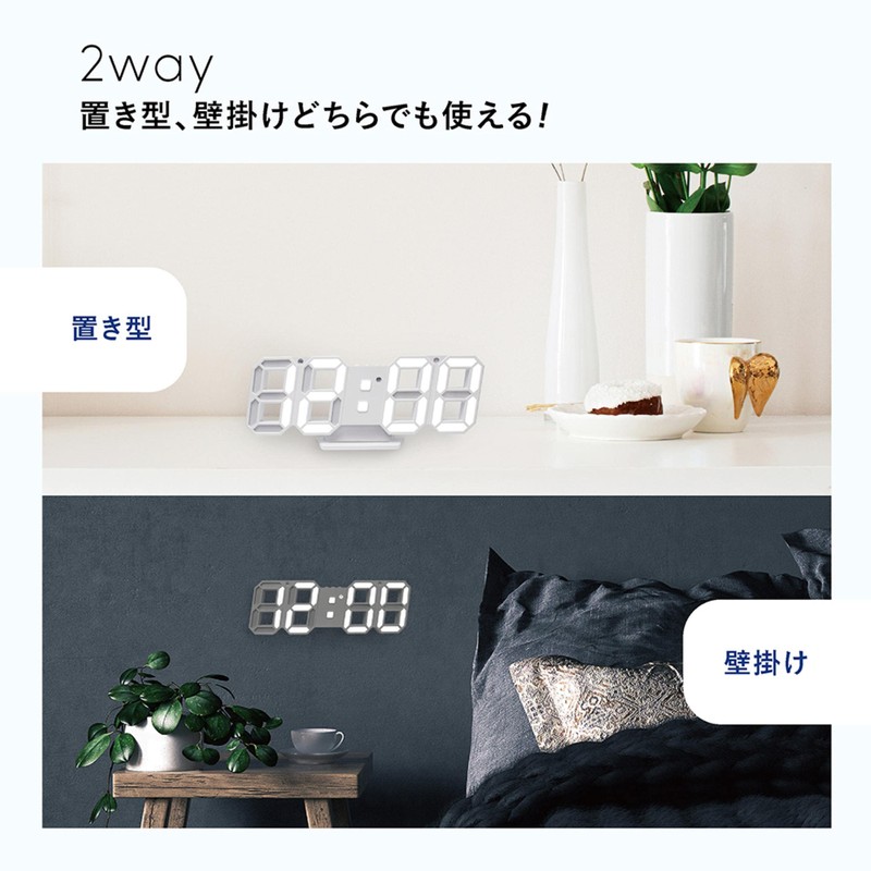 Macross MEC-19 Digital Clock, Wall Hanging, Combined Use, Stylish, LED,