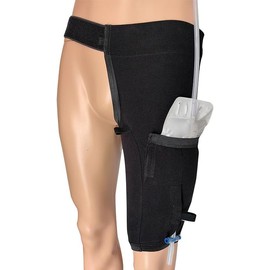 Catheter Leg Bag Holder, Urine Leg Bag Holder Cover with Waist Belt, Foley Leg Bag Sleeve for Incontinence Urine Bag, Washable and Durable (Large)