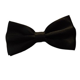 Fat-catz-copy-catz Mens Classic Black Bow Tie Pre-Tied Adjustable