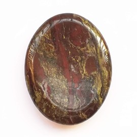 Manekieko Manekieko 1 Pcs Natural Dragon Blood Jasper Crystal Thumb Worry Stone,Stress Relax Healing Reiki Crystal Pocket Palm Stones