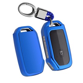 SANRILY 1Pcs Soft TPU Key Fob Cover for Kia Forte 2020 2021 Soul eltos Sorento Telluride Keyless Remote Keychain Holder Full Protector Key Fob Case Shell Blue