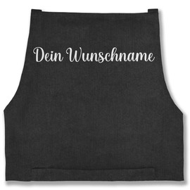 Geschenk mit Namen personalisiert by Shirtracer - Apron - Cooking Apron - Your Choice of Name - Name Name, 7 black jeans