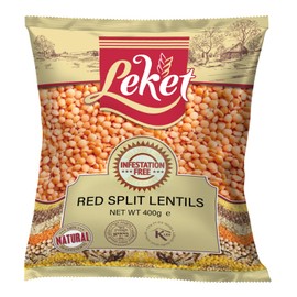 Leket Red Split Lentils 400g - Premium Quality Legumes for Healthy Cooking and Dining