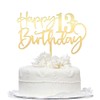 Bekaterea - Decoración para tartas de cumpleaños 13, acrílico dorado