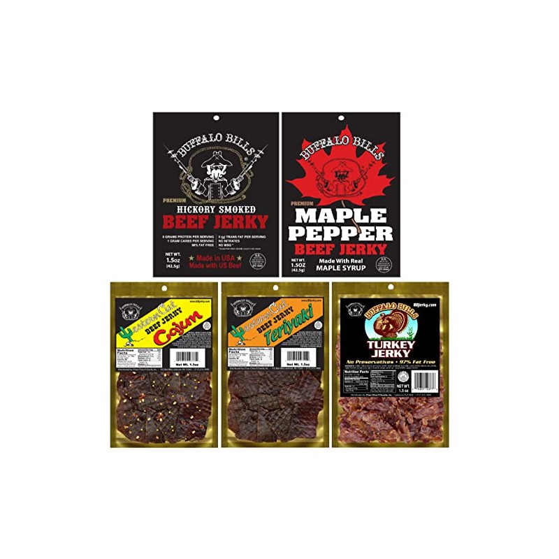 Buffalo Bills 10-Piece Assorted Jerky Sampler Gift Box (10 packs