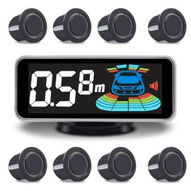ELSNU Car Parking Sensors Kit Reverse Radar parktronic System Auto Electronics Vehicle Backup Assistant Reverse 8 Sensor (Matte Black)