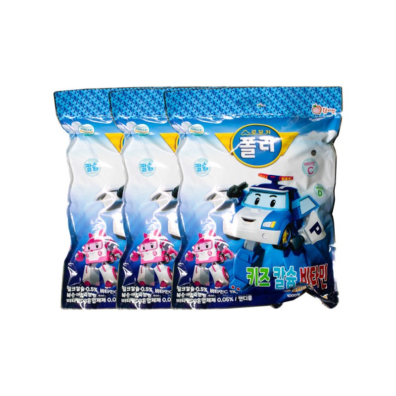 Robocar Poli Kids Calcium Vitamin C Plus D 1000 tablets