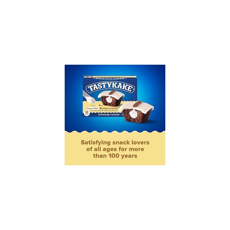 Tastykake Buttercreme Creme-Filled Chocolate Snack Cakes (Pack of 2)
