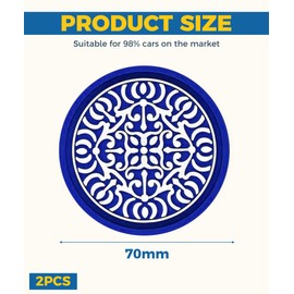 Flaconi Pack of 4 Cup Holders Car, Car Accessories, Car Drink Holder Insert, Car Interior Decoration, Car Drink Holder Coaster, Universal Non-Slip Car Coasters (Blue)