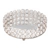 Crystal Cosmetic Makeup Tray 8in Round Display Tray Mirrored Metal