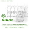 (3 oz) Small Square Glass Jars with Airtight Round Lids,