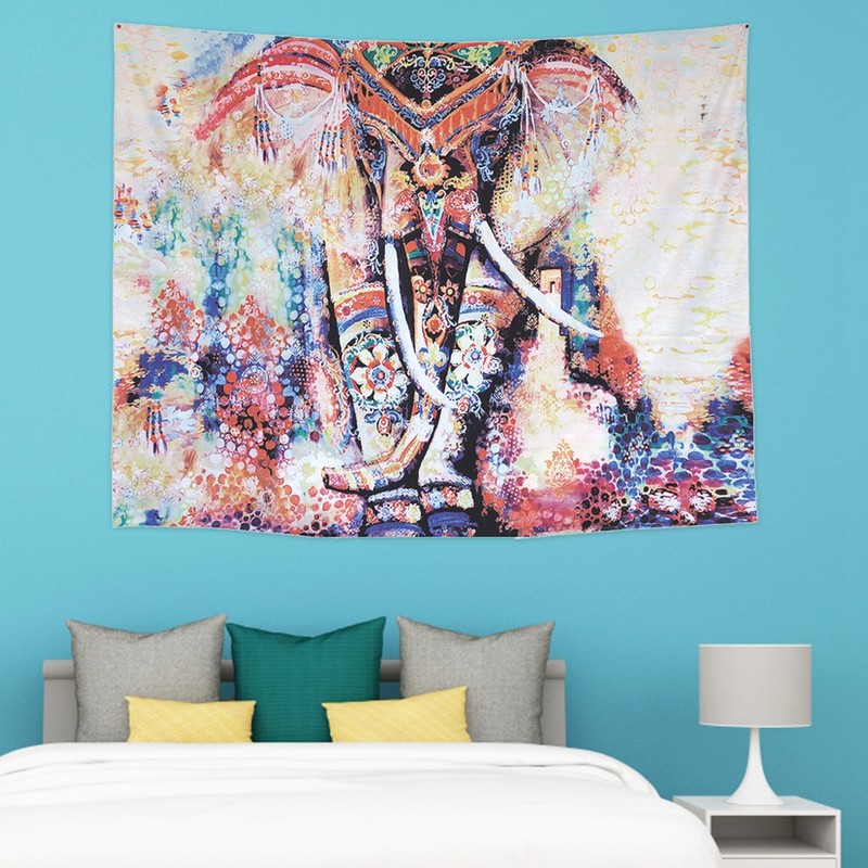Elephant Style Hanging Mat Art Beach Towel Carpet Tapestry for