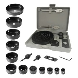 Broca Perforadora Sierra Kit 18pza Sacabocado Madera Copa Circular