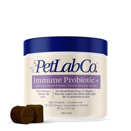 PetLab Co. Immune Probiotic + for Dogs, Supports Gut & Digestive Health and Promotes Skin & Coat, Pork Flavor, for Small Dogs