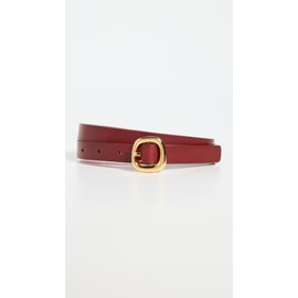 Madewell Women's Skinny Puffy Buckle Belt, Bright Ember, Red, M
