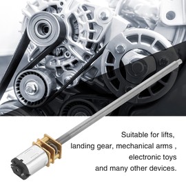 2PCS DC 6/12V N20 Gear Box Reduction Motor with Long Output Shaft M4 x 100mm for Lifts Landing Gear Mechanical Arms