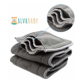 10 Insertos De 5 Capas De Bambú Charcoal Alva Baby                                                                                                    