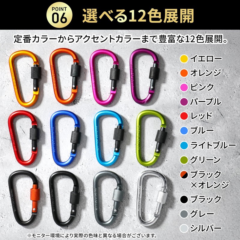 SasuGadget Lock Carabiner, Small Lightweight Keychain for Outdoor Camping Fishing