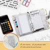 A6 Binder Budget Book Portable Marble Grain Notebook PU Leather