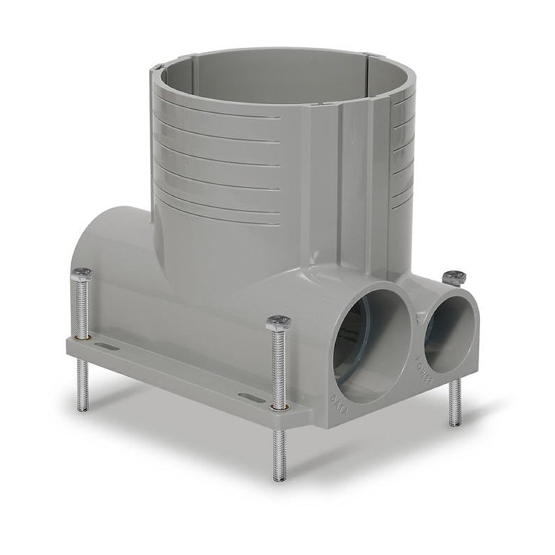 Leviton + FBBOX-GY + 2-Gang Concrete Floor Box System +