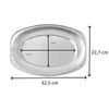 Extiff 10 x Oval Aluminium Trays 32.5 x 22.7 cm