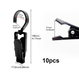 UMCHU Pack of 10 Large Towel Clips, Large Clothes Pegs, 360° Rotating Hooks with Clips, Plastic Clothes Clips, Rotating Tea Towels, Hanging Trouser Hangers