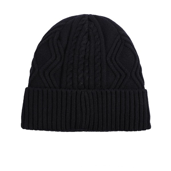 BALLOT Knit Hat, Men's, Women's, Warm Knit, Cold Protection, Hat, Large Size, Unisex, Black