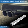 Motoforti 76mm 3" OD Stainless Steel Straight Mandrel Pipe Tube