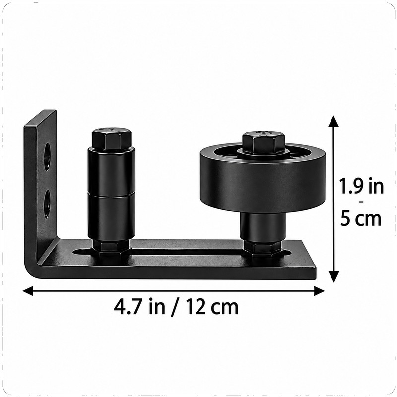 Barn Door Floor Guide for Sliding Doors – Black Anti-Sway