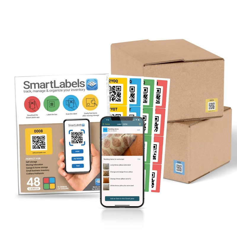 Smart Labels QR Code Stickers Pack of 48 (Original) Made