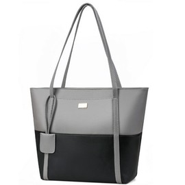 ORIJIRI Tote Bag, Women's, Commuting Bag, Fashionable, Recruit Bag, Popular, Business Bag, Oxford, Large Capacity, 2-Way, multicolor (gray / black)