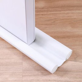 Selfdee Door Draft Stopper Twin Weather Stripping Noise Blocker, 37 Inch Adjustable Draft Stoppers Blocker Gap Stoppers Entry Door Draft Guard, Blocks Dust Wind Light Noise Winter-Proof (White)