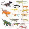 Guaishou Lizards Toys 15pcs Realistic Lizard Chameleon Reptile Figure Play