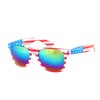 SHADERZ American America USA Flag Sunglasses Patriotic Clear Frame Classic