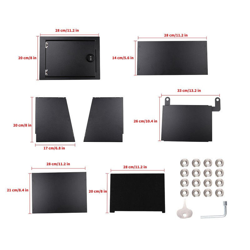 West-xingzhe Under Seat Storage Lock Box Passenger Side for 2018-2024