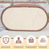 Moses Basket Wooden Base 10mm Hole, HSSZXFR Oval Shape Moses