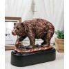 Walking Bear Statue - Bronze Electroplated 7"L Figurine Wild Life