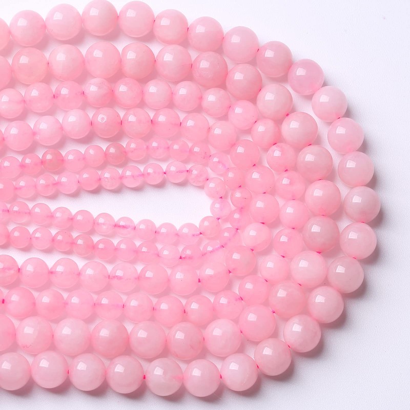 Cuentas de cuarzo rosa natural de 8 mm Cuentas de