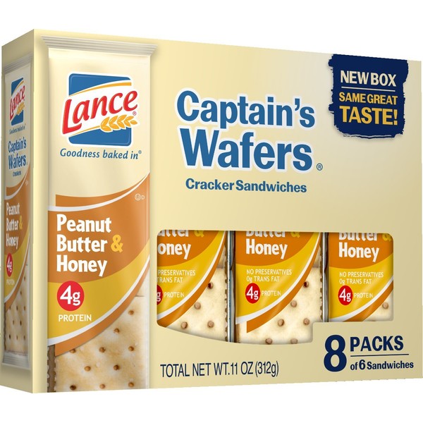 Lance Honey on Captain Wafers Sandwich Crackers, Peanut Butter, 11 oz